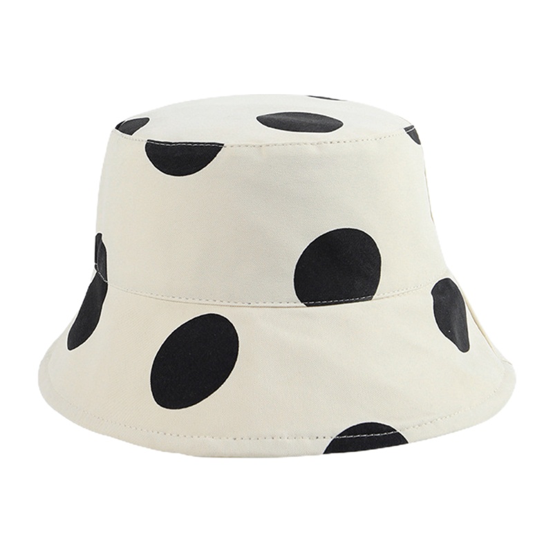 Nón Tai Bèo Chống Tia UV Có Thể Đảo Ngược Họa Tiết Chấm Bi Tròn