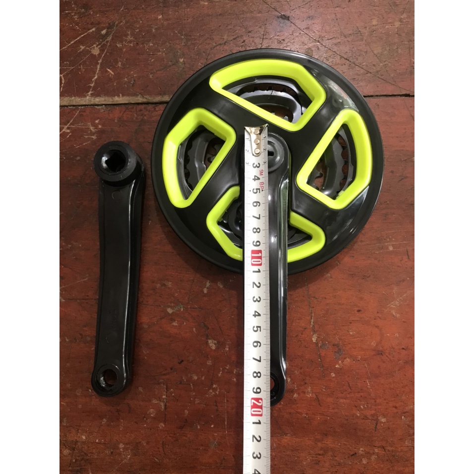 Giò Dĩa Đùi Dĩa Xe Đạp 3 Tầng 24/34/42T-170mm Màu Đen Xanh Cốt Vuông