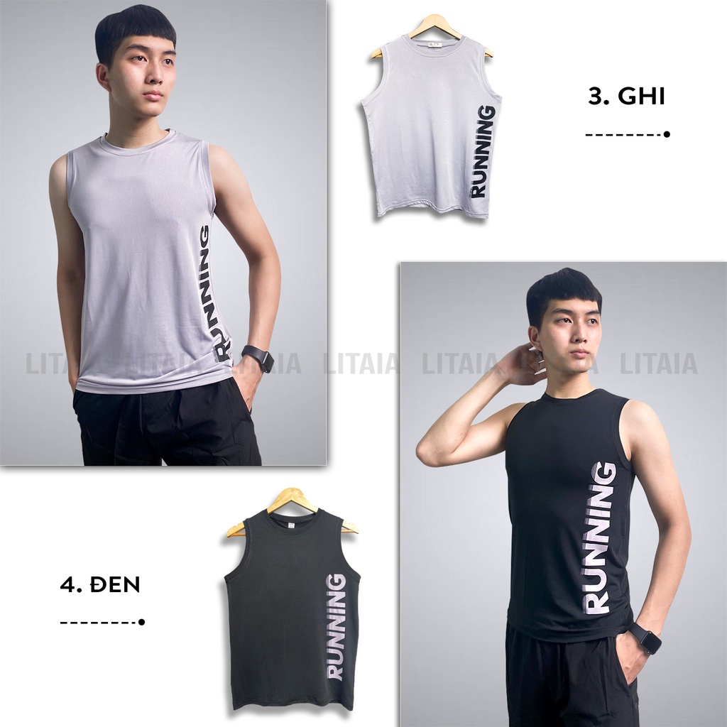 Áo Sát Nách Thể Thao Nam Áo Ba Lỗ Tanktop 5 Màu RUNNING