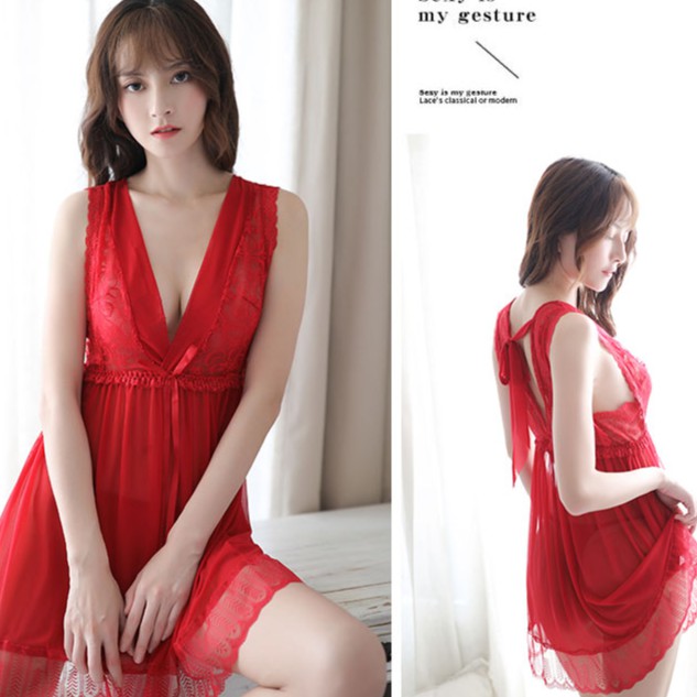 Váy ngủ sexy vol thun phối ren sò lạ mắt AMUSE V34🔥SIEU SALE🔥bigsize MLXL 65kg đồ ngủ gợi cảm đẹp giá rẻ