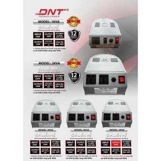 Biến áp 220v > 100v, 110v treo tường hiệu dnt