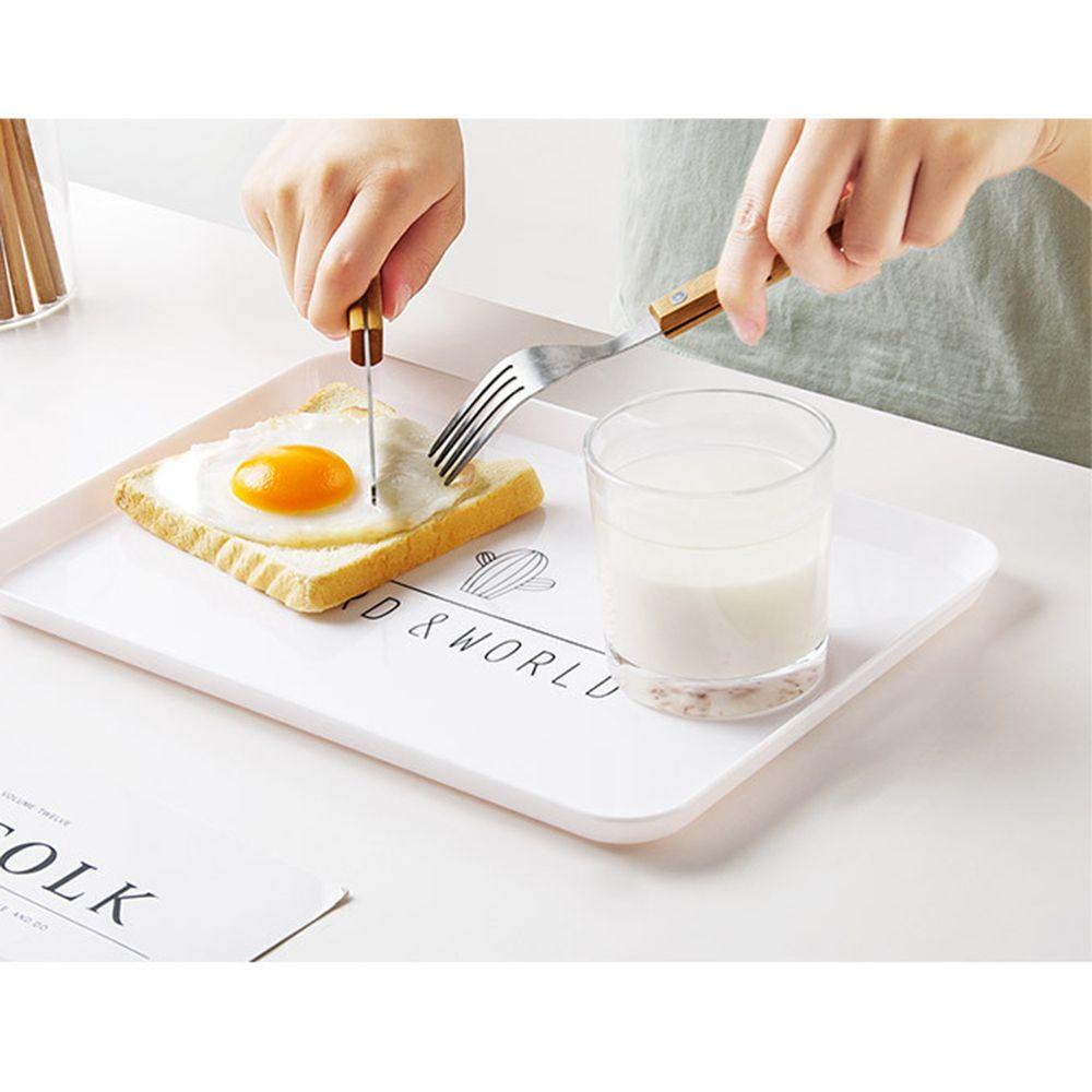 Khay Phục Vụ Bánh Mì Trái Cây Ăn Sáng Bằng Nhựa Hình Vuông Bent1