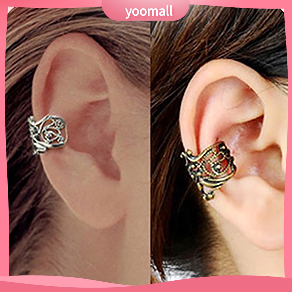 Khuyên vành tai dạng kẹp phong cách thời trang cổ điển cho nữ