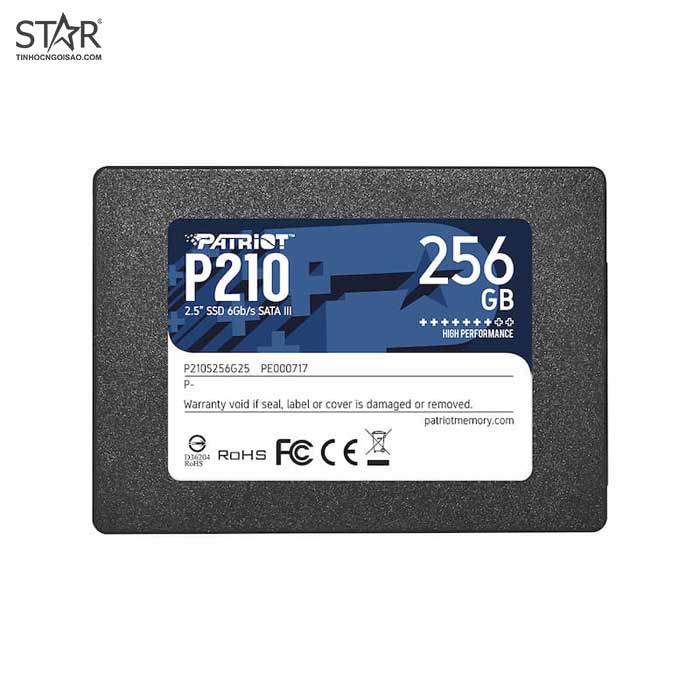 [Mã 255ELSALE giảm 7% đơn 300K] Ổ cứng SSD 256G Patriot P210GB Sata III 6Gb/s (P210S256G25) | WebRaoVat - webraovat.net.vn