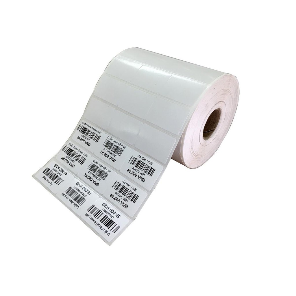 Tem in mã vạch 35x22mm (Cuộn 3 tem - 50m)