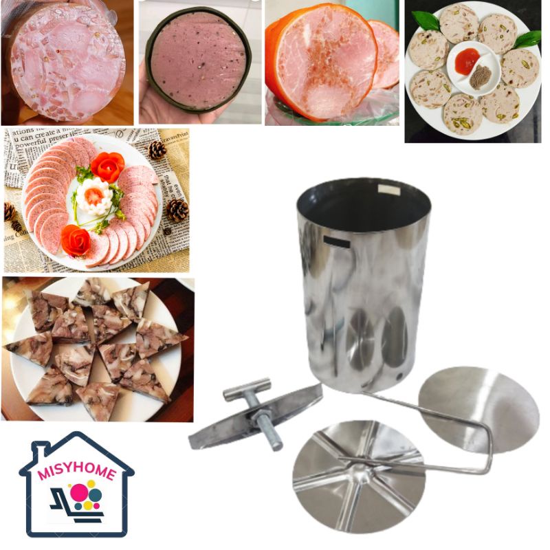 Khuôn làm giò chả inox 304 1 2kg dày xịn làm giò chả lụa giò thủ giò xào dăm bông giò me tai giò bì giò bò Misyhome