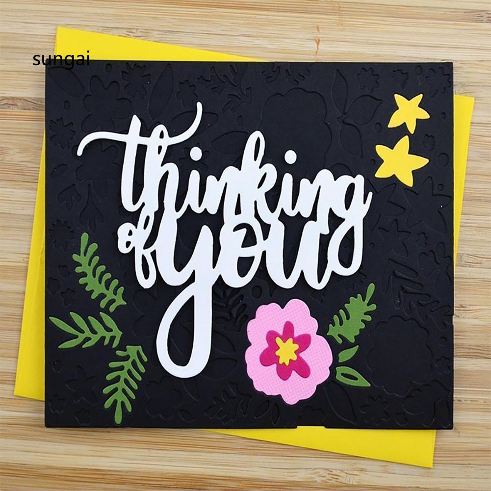 ☆SG☆Thinking of You Letter Cutting Die DIY Card Photo Album Decor Embossing Stencil