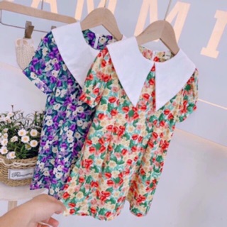 Váy bé gái cổ sen nhọn tay bồng XHN284