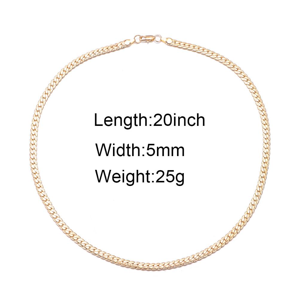 ORIENTLII Vòng cổ Mạ VàNg 18K 20 &quot;Phong CáCh Hiphop