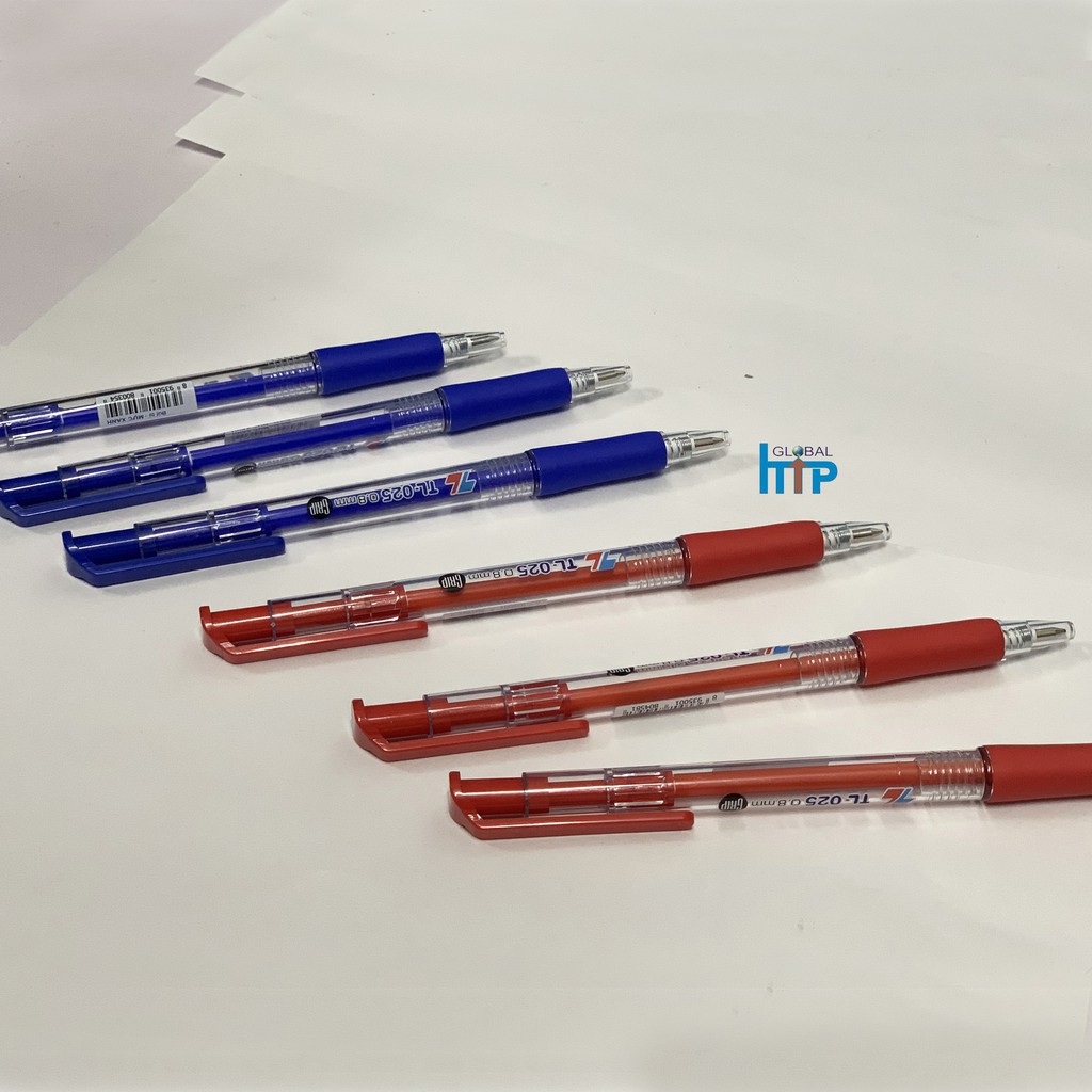 Bút Bi Thiên Long TL 025 Chính Hãng - có mực xanh / đen / đỏ - Bút Bi Học Sinh, Văn Phòng
