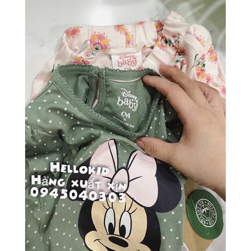 bộ minnie rêu quần hoa bèo