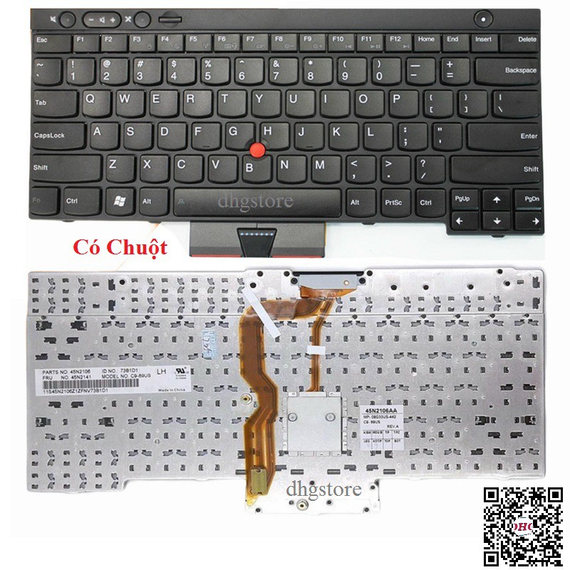 [Mã 99ELSALE hoàn 7% đơn 300K] Bàn phím laptop Lenovo ThinkPad T430 T430s X230 T530 W530 L430 L530