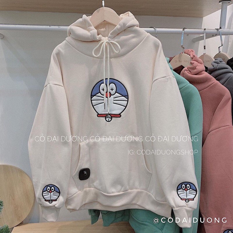 ao hoodie mặt doremon 5 màu