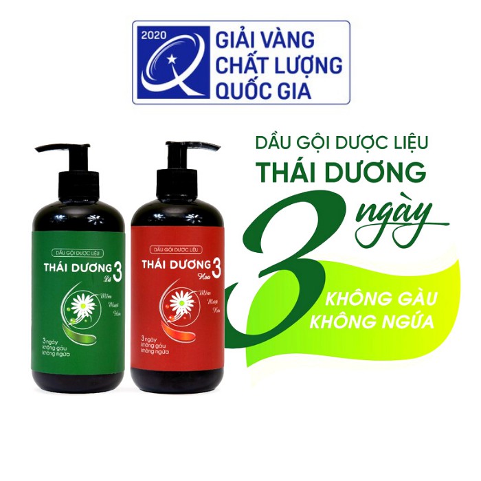 Dầu gội dược liệu Thái Dương 3 thảo dược thiên nhiên không cần dầu xả sạch gàu hết ngứa giảm rụng tóc