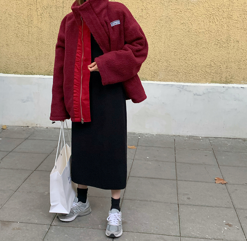 283601 |Màu Đen| Chân Váy Lửng Dệt Kim Co Giãn Thời Trang Dành Cho Nữ