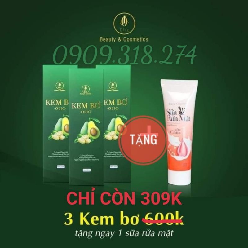 [HOT] COMBO 3 KEM BƠ + TẶNG SỮA RỬA MẶT (Có phiếu bảo hành)