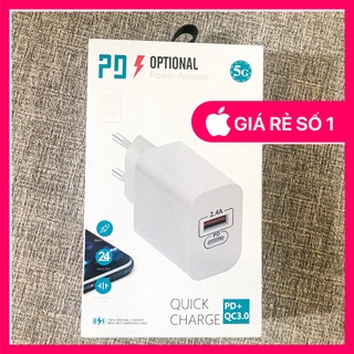 Củ sạc nhanh 2 cổng sạc nhanh pd q.c 3.0 cổng usb/type c pd. cốc sạc iphone samsung 2021