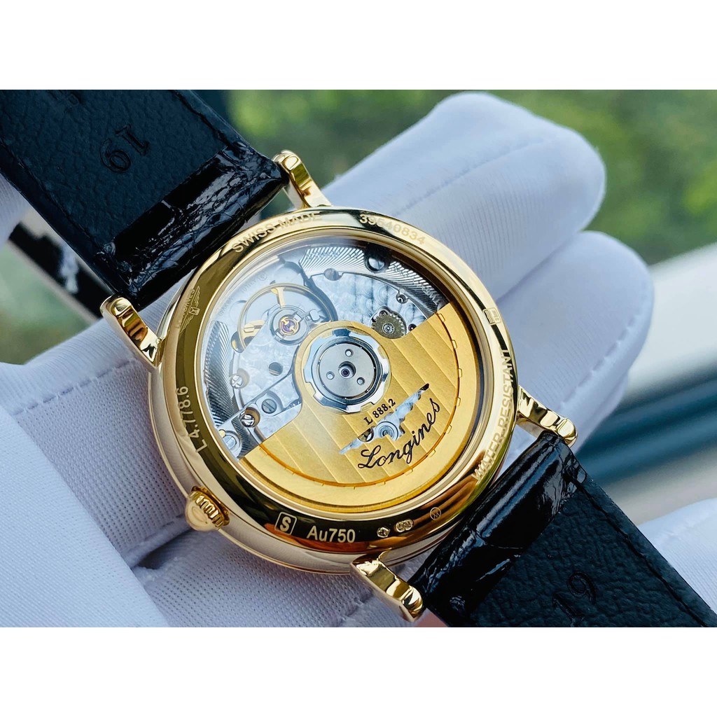 Đồng hồ nữ chính hãng Longines Elegant Automatic Gold Dial Ladies Watch L4.778.6.32.0 - Máy cơ tự động - Kính Sapphire