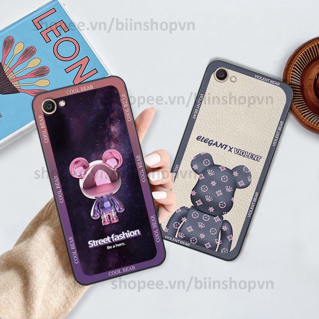 Ốp Vivo V5 / V5 Plus / Y67 hình gấu bear brick đẹp độc lạ, thời trang, cá tính