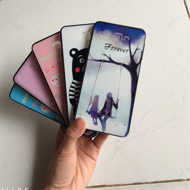Ốp lưng sam sung j7 Prime In hình 10D ( Mặt lưng giả kính)