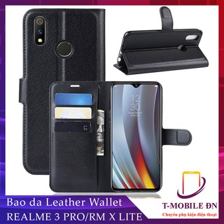 Bao da Realme 3 Pro/ Realme X Lite cao cấp có nắp gập và chống xem phim