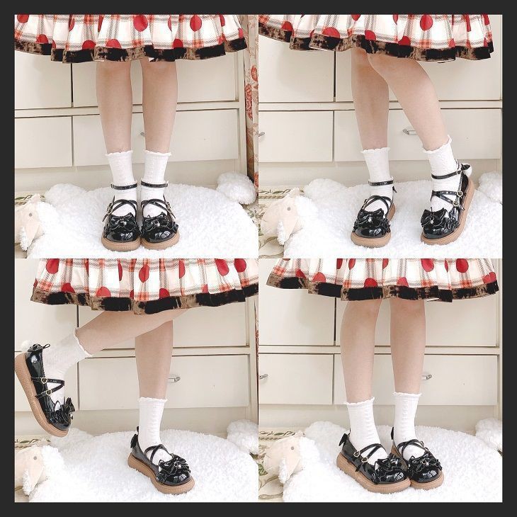 Giày Da Nữ Mũi Tròn Đế Dày Thời Trang Nhật Bản | BigBuy360 - bigbuy360.vn