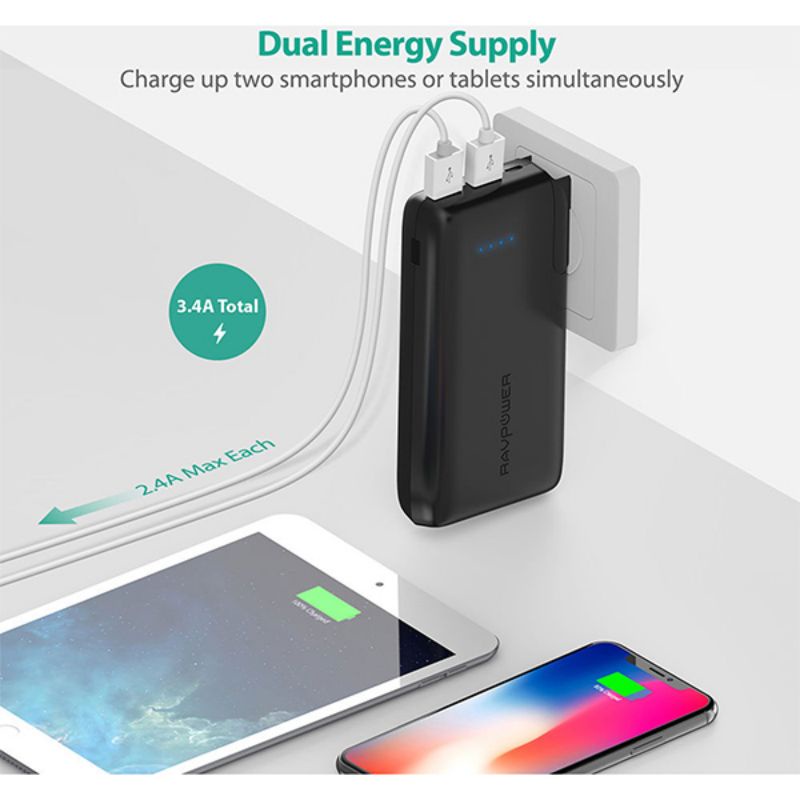 Sạc Dự Phòng 2in1 Ravpower RP-PB066 10000mAh