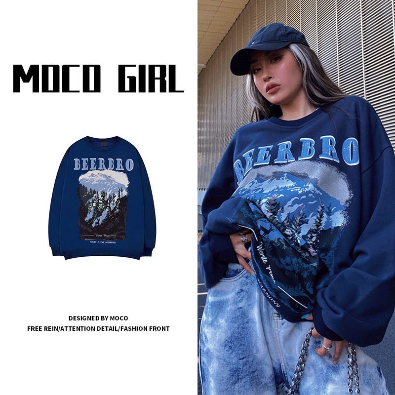 Áo hoodie tay dài dáng rộng phong cách retro Hàn Quốc dễ phối đồ cho nữ | BigBuy360 - bigbuy360.vn