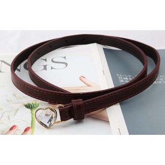 Thắt lưng nữ bản nhỏ mặt tim, dây nịt nam nữ, phụ kiện thời trang TL008 - Filibra