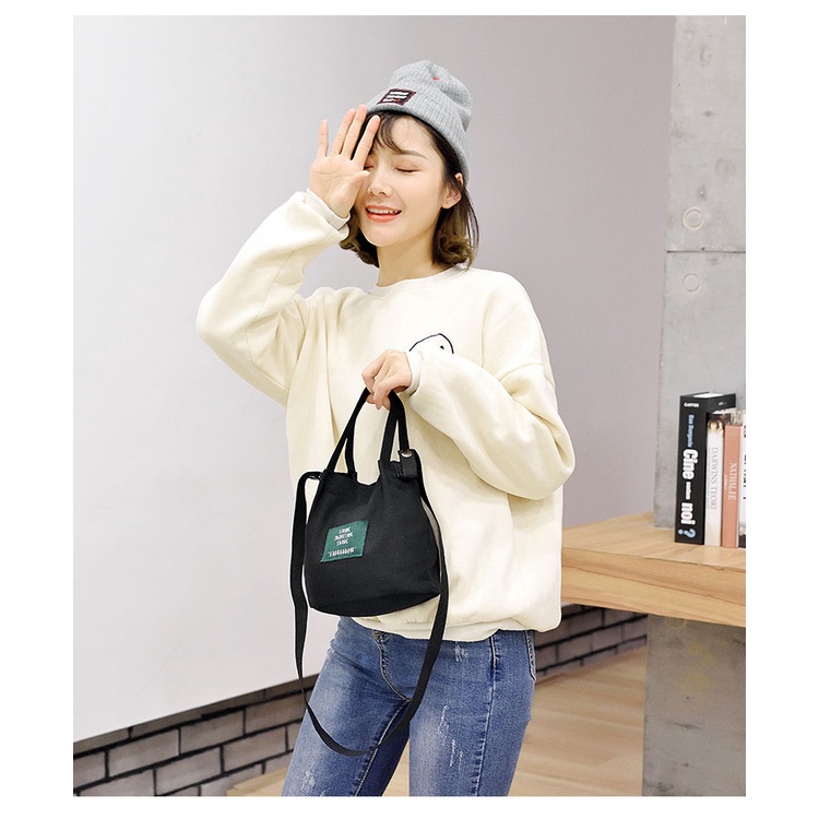 Túi đeo chéo nữ mini vải canvas nhỏ gọn tiện lợi Hạ Băng Designs Living Travelling