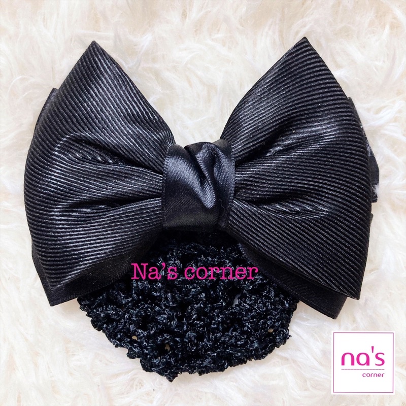 Kẹp lưới bới tóc búi tóc hoạ tiết cao cấp (5)