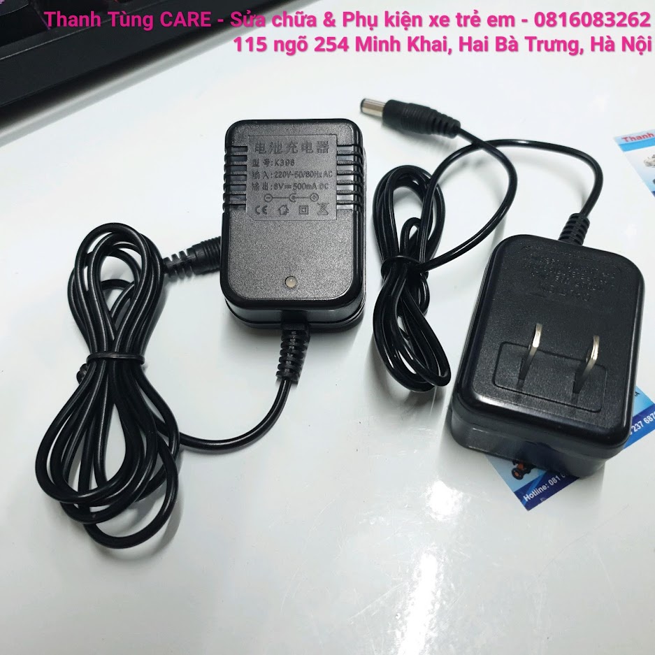 Sạc xe điện trẻ em 6V - Sạc Ô tô,xe máy điện trẻ em 6V - 500ma