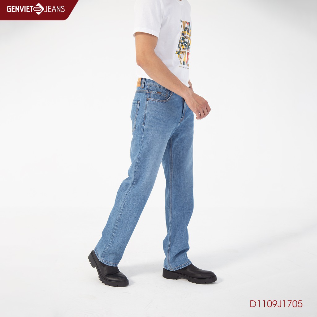 Quần dài jeans nam ống đứng  D1109J1705 GENVIET