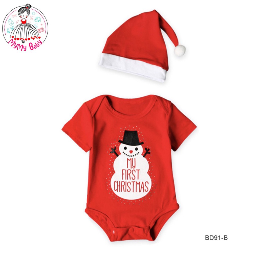 Body người tuyết + nón cục bông noel giáng sinh (SALE)