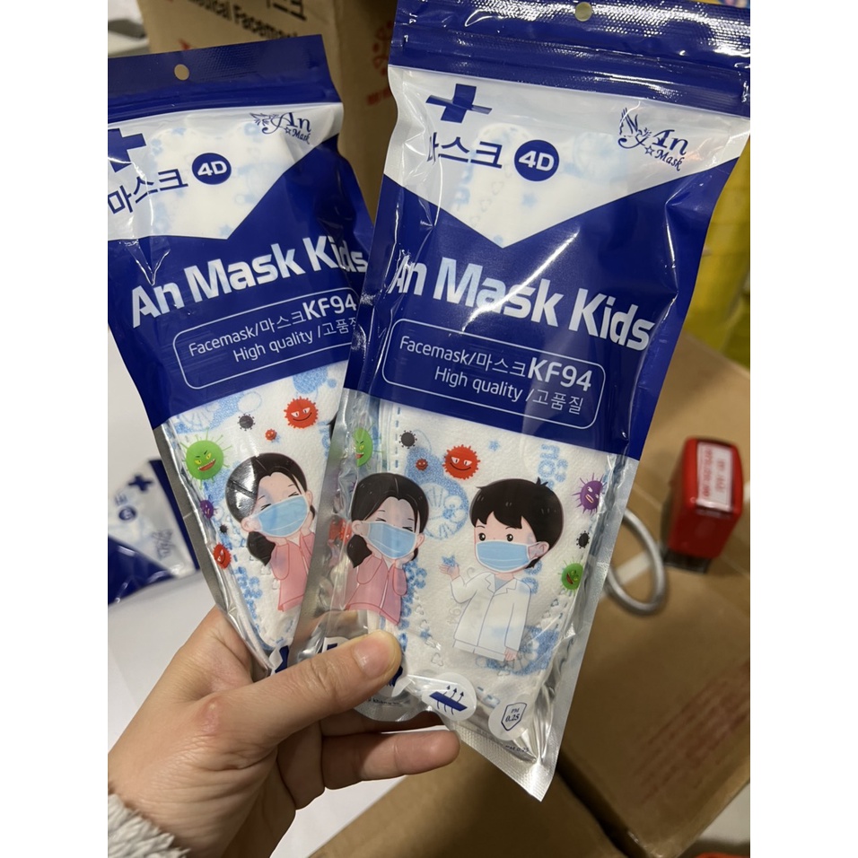 Thùng khẩu trang trẻ em KF94  từ 3-12t hàng chính hãng