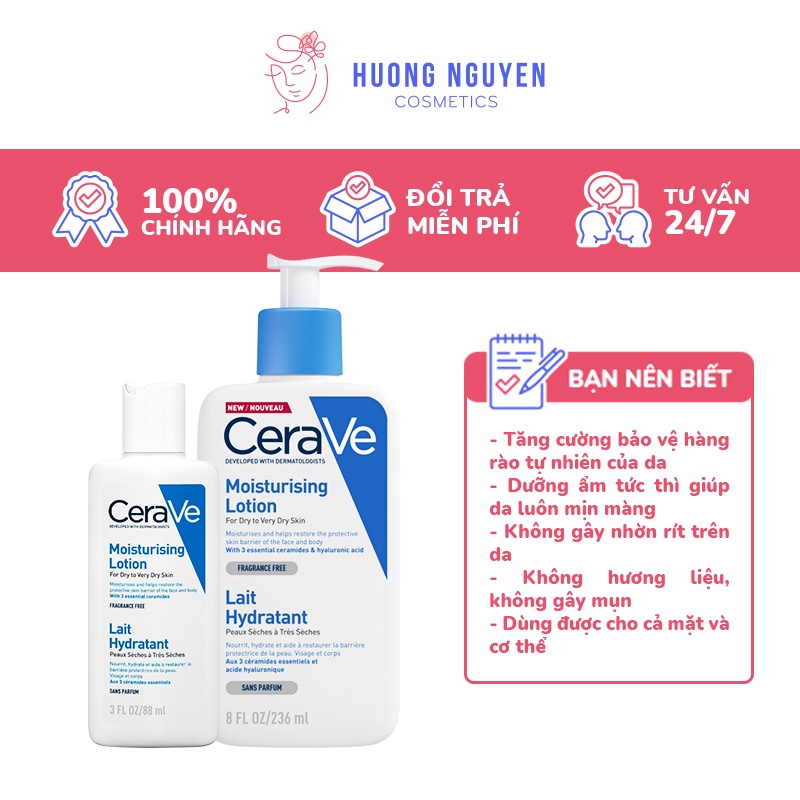 Sữa Dưỡng Thể Cerave Moisturising Lotion Lait Hydratant