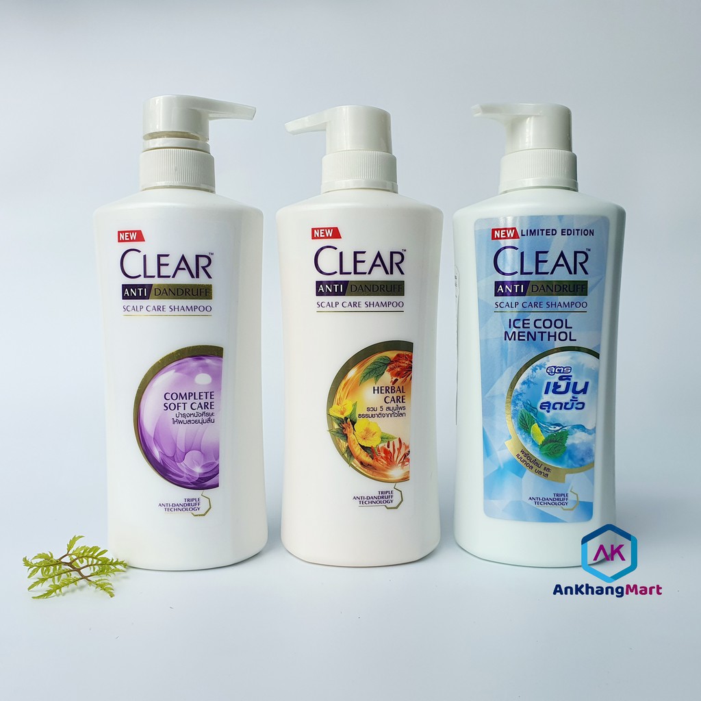 Dầu Gội Clear Ice Cool Menthol Bạc Hà 480ml Thái Lan