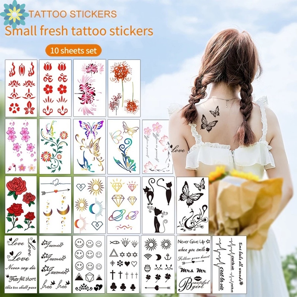 1 Hình Xăm Dán Họa Tiết Hoạt Hình Phong Cách Hàn Quốc Quyến Rũ