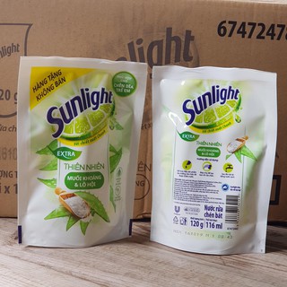 Túi rửa chén sunlight muối khoáng lô hội 120gram