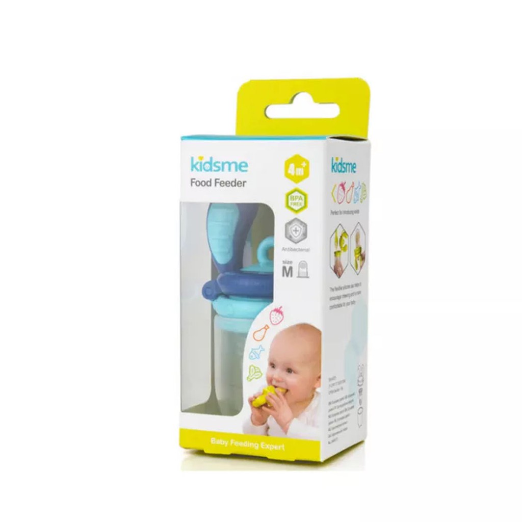 [Ăn Dặm Chủ Động] Bộ Túi Nhai và Bình Bóp Ăn Dặm Silicone Chống Hóc Kidsme Cho Bé 4M+ Anh Quốc Kèm Dây Đeo Giữ Túi Nhai