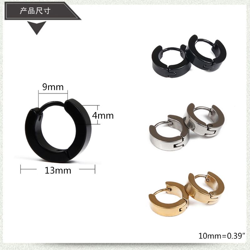 Set 6 Đôi Bông Tai Hình Thánh Giá Bằng Thép Không Gỉ Phong Cách Cho Nữ