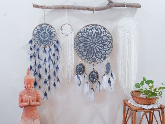 Set dreamcatcher màu xanh ,trang trí phòng ngủ,weding,shop