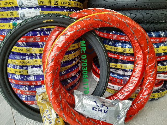 CẶP VỎ RUỘT CAMEL 60.80,70.80 GẮN XE WAVE DREAM, SIRIUS, EXCITER VÀ CÁC DÒNG XE