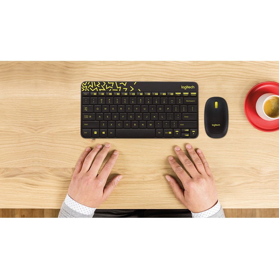 Bàn phím chuột Logitech MK240 không dây kết nối Usb Wireless 2.4GHz - Bảo hành 3 năm chính hãng