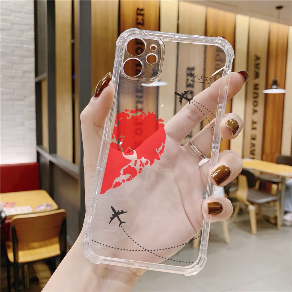 Ốp lưng iphone đôi trái tim yêu xa dẻo trong suốt case 14plus 14 pro max 13 12 promax 11 mini 6 6s 7 8 plus x xr xs Se
