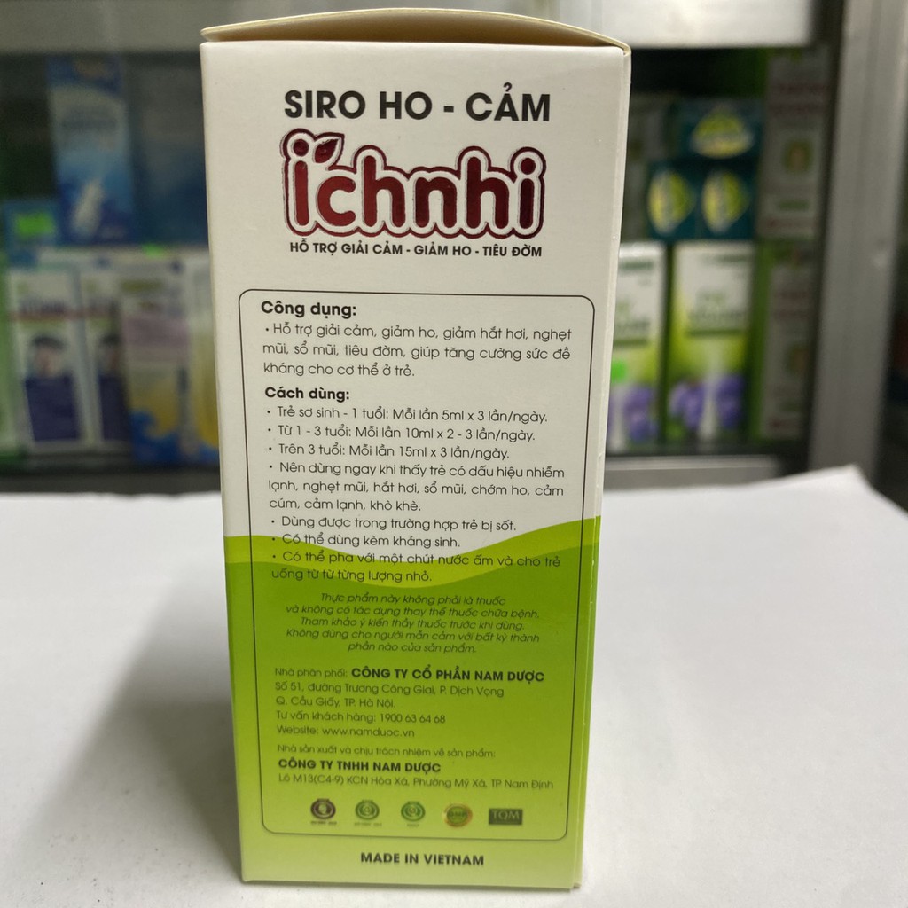 Siro Ho Cảm Ích Nhi lọ 90ml