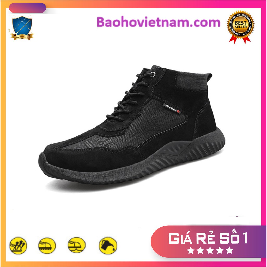 Giày da bảo hộ lao động cao cổ 819 K1 Đen - Cao cổ nhập khẩu chính hãng