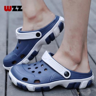 Dép nhựa bít mũi có quai hậu thoải mái cho nam WZZ