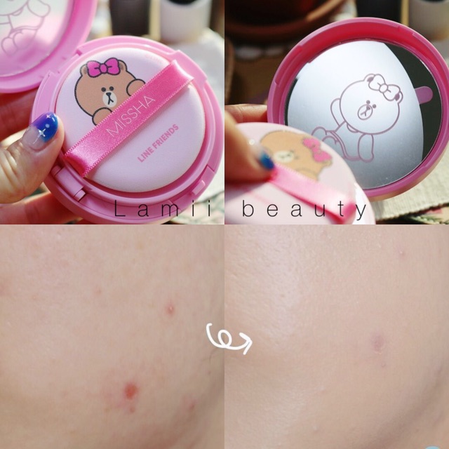 Phấn nước MISSHA LINE FRIENDS GLOW TENSION CUSHION SPF 50 PA+ | BigBuy360 - bigbuy360.vn