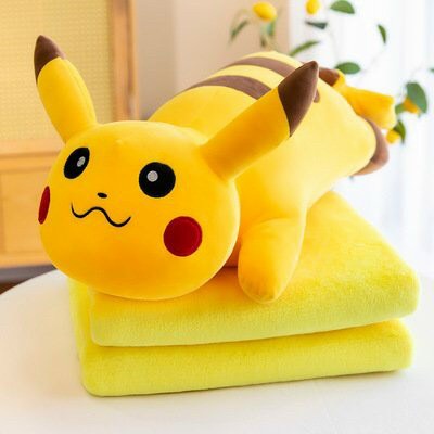 Bộ Chăn Gối Văn Phòng Hizun Tiện Lợi 3in1 PIKACHU Vàng